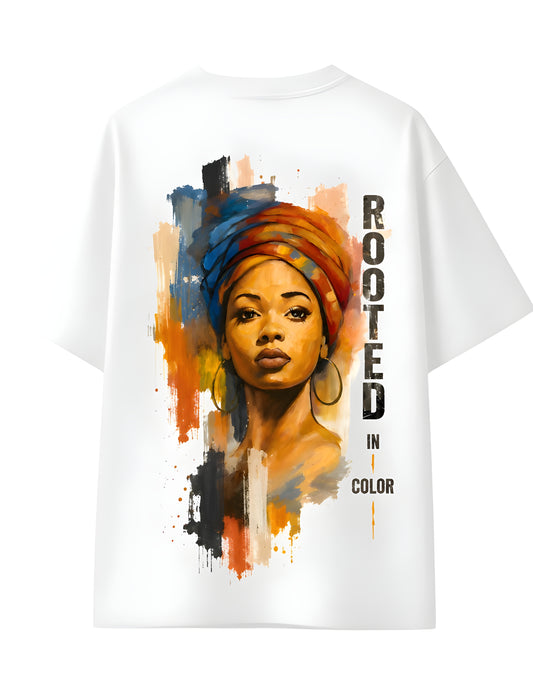 Trendy women oversized back graphic tee