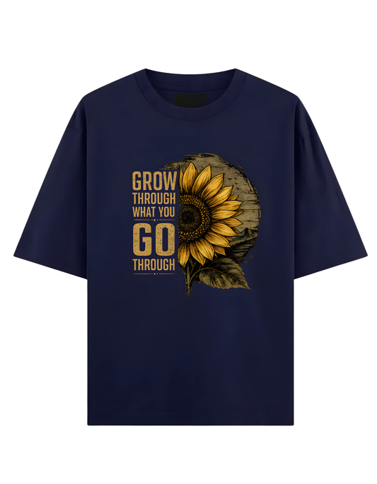 Premium cotton sunflower graphic t-shirt for everyday wear