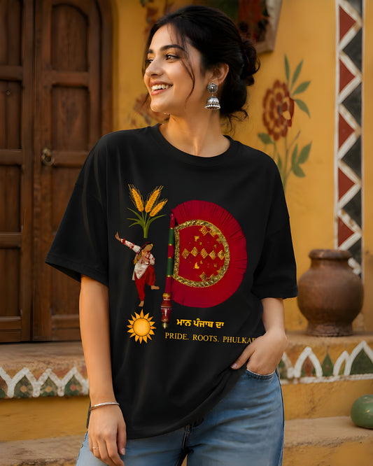 Punjabi heritage oversized streetwear tshirt