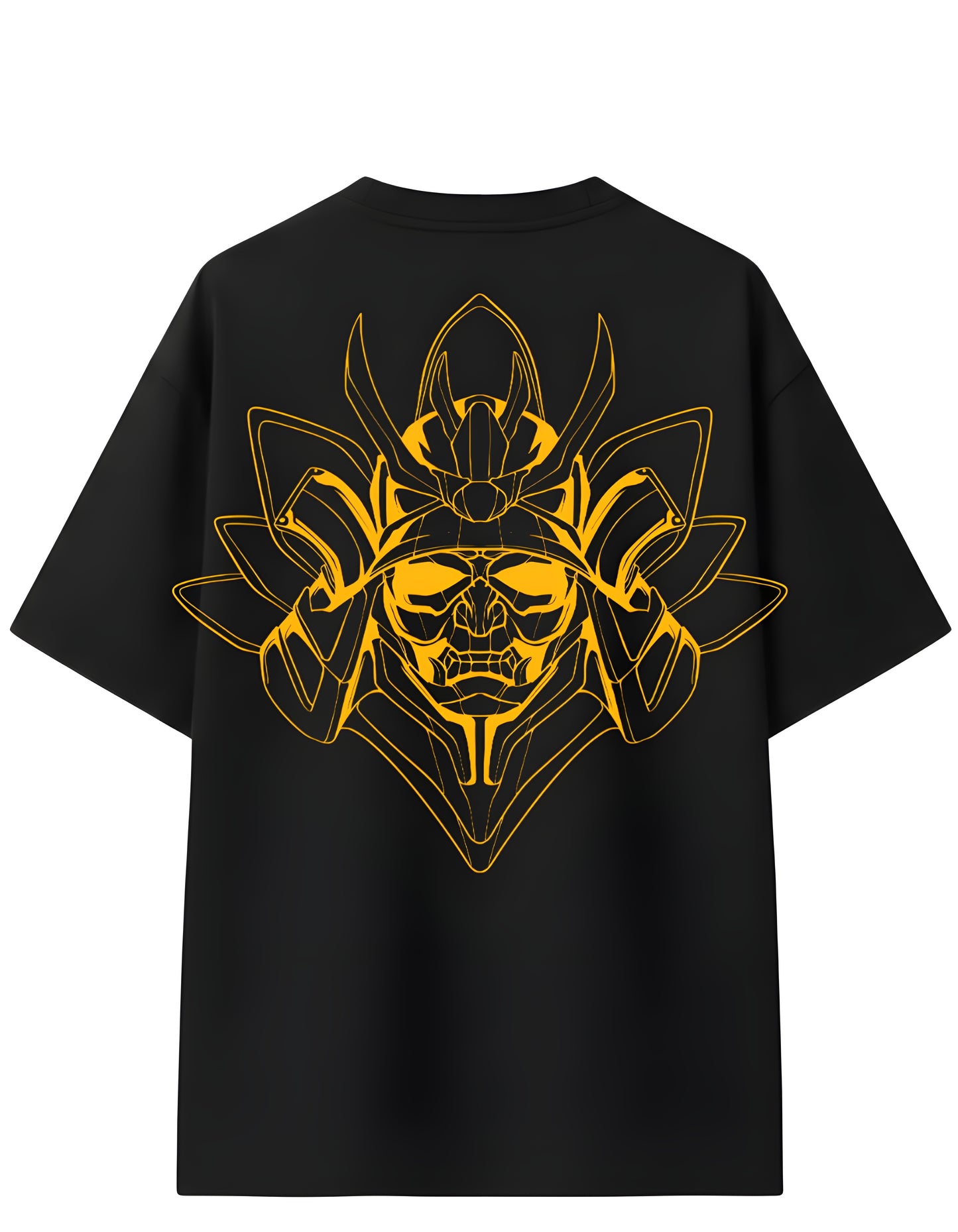 Relaxed fit samurai oversized tee black color