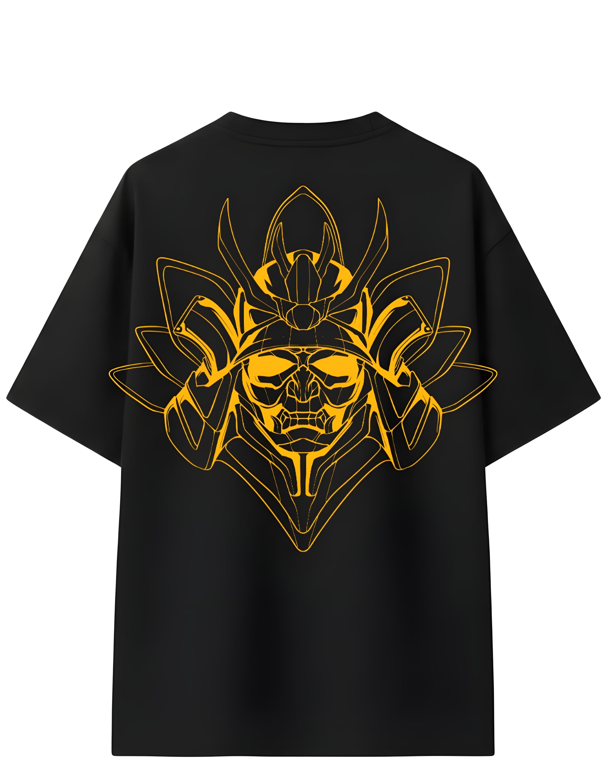Relaxed fit samurai oversized tee black color