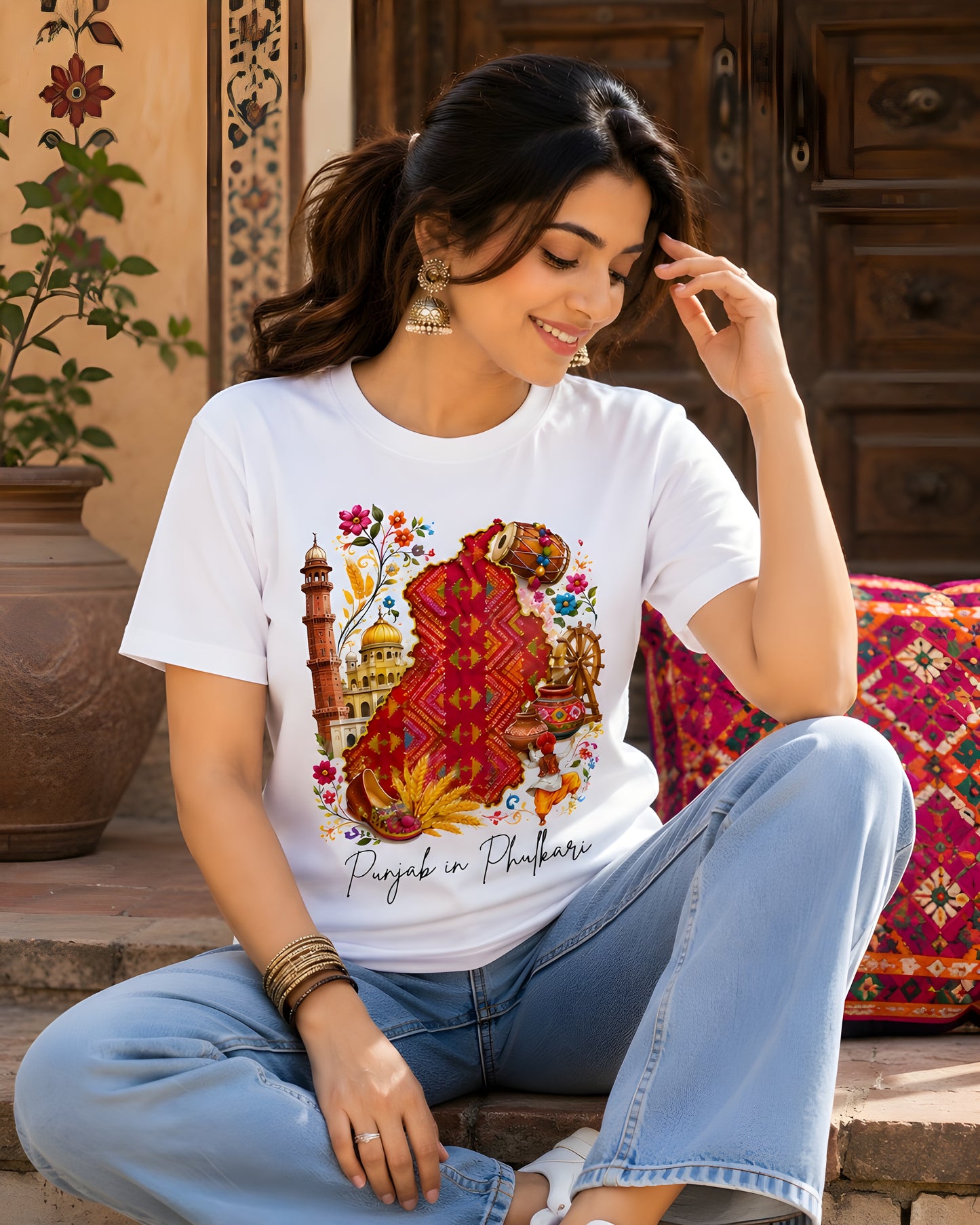 Punjabi streetwear heritage T-shirt back design