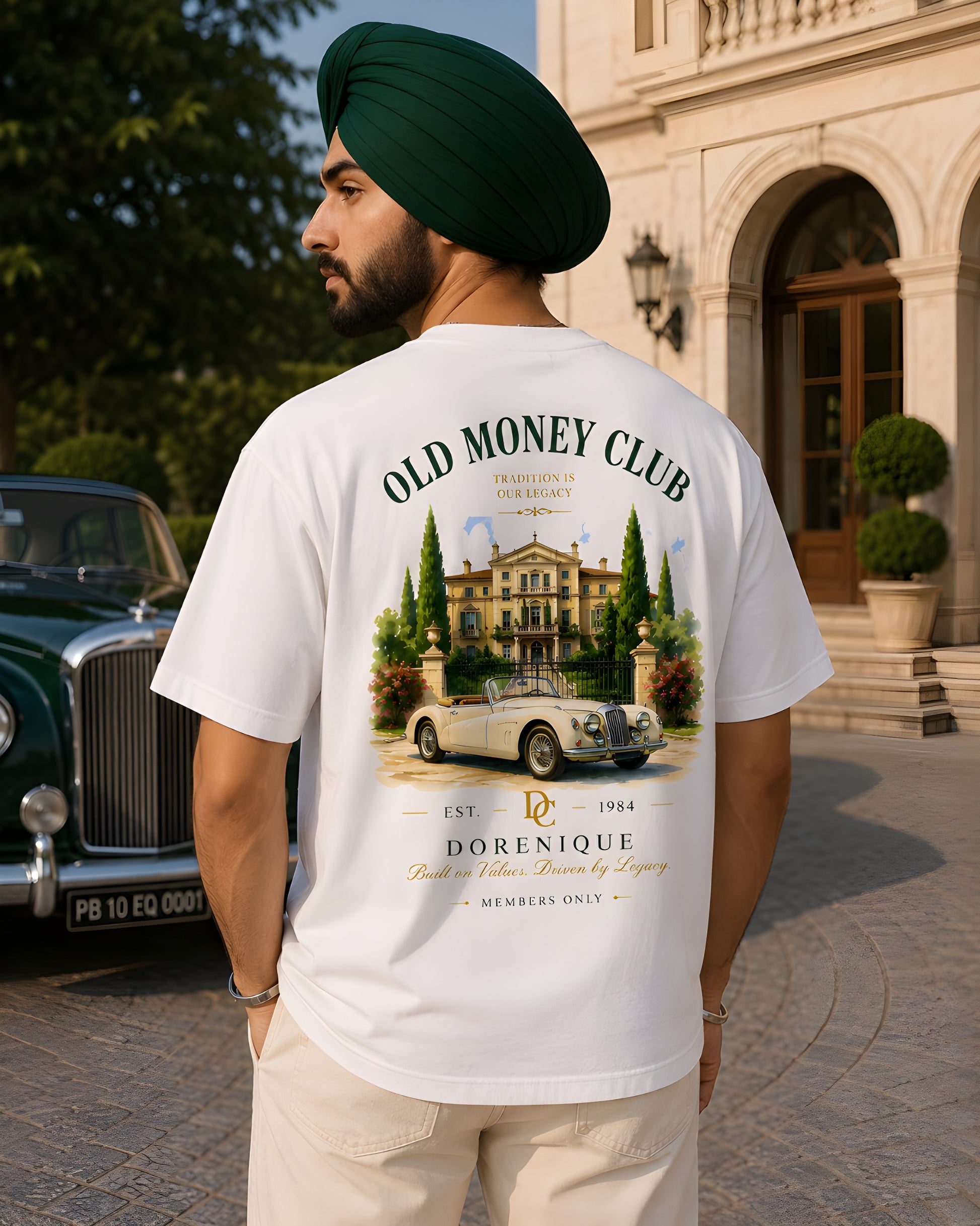 Minimal old money club streetwear tshirt design