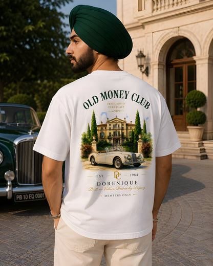 Minimal old money club streetwear tshirt design
