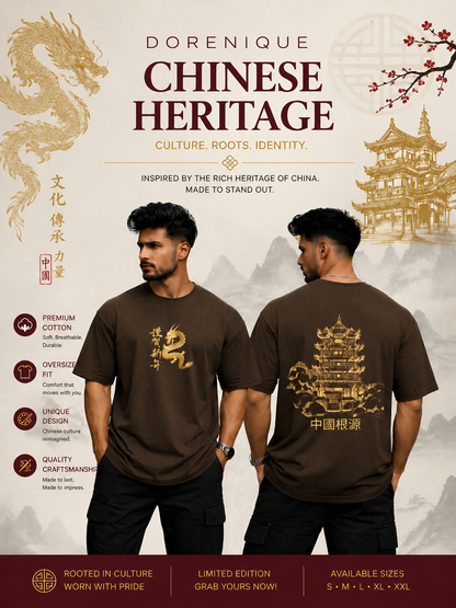 Dorenique Chinese Heritage Dragon T-Shirt | Premium Graphic Tee