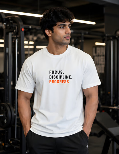 Stronger Than Yesterday oversized gym t-shirt front design