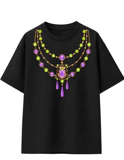 Royal inspired graphic oversized tee women