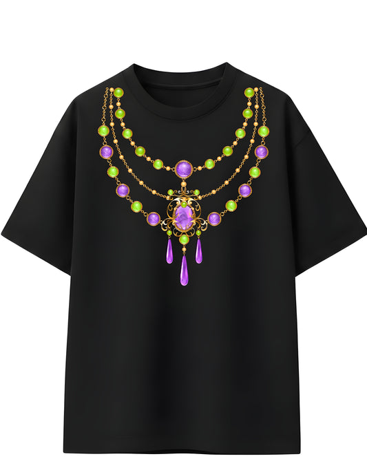 Royal inspired graphic oversized tee women