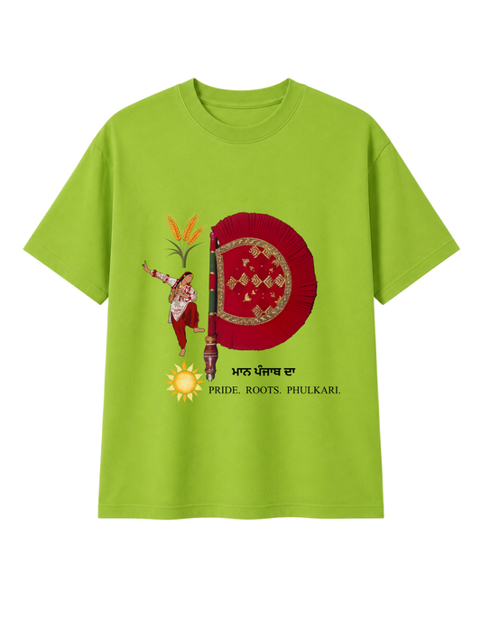 Punjabi Culture Inspired Women's Graphic T-Shirt Styled with Black Denim