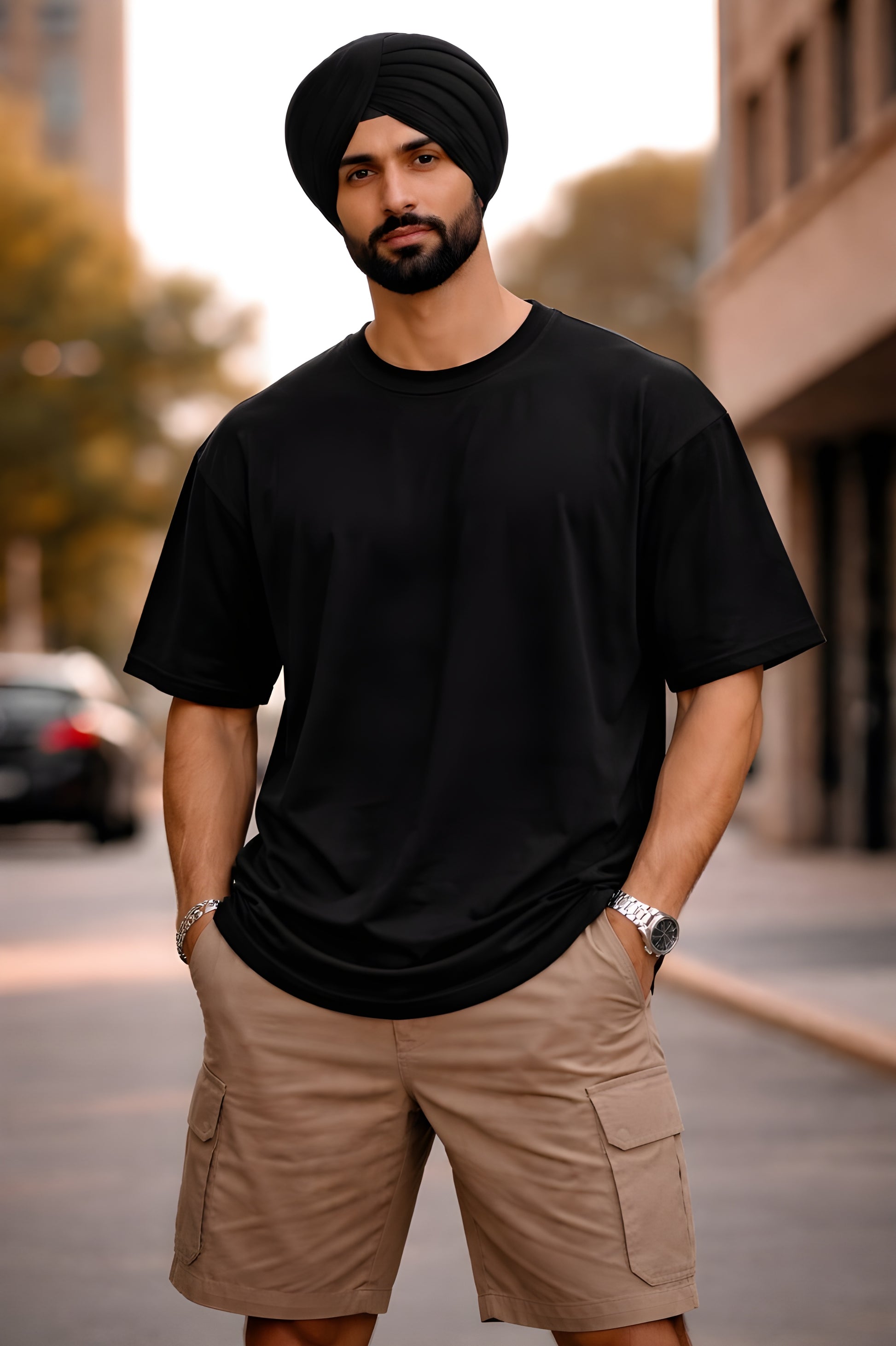 Aesthetic oversized cotton tee men casual fashion