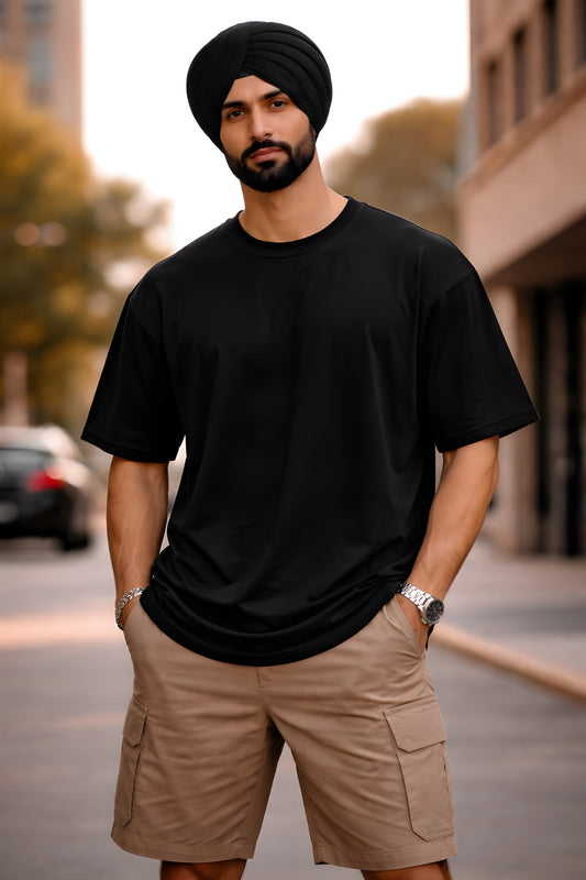 Aesthetic oversized cotton tee men casual fashion