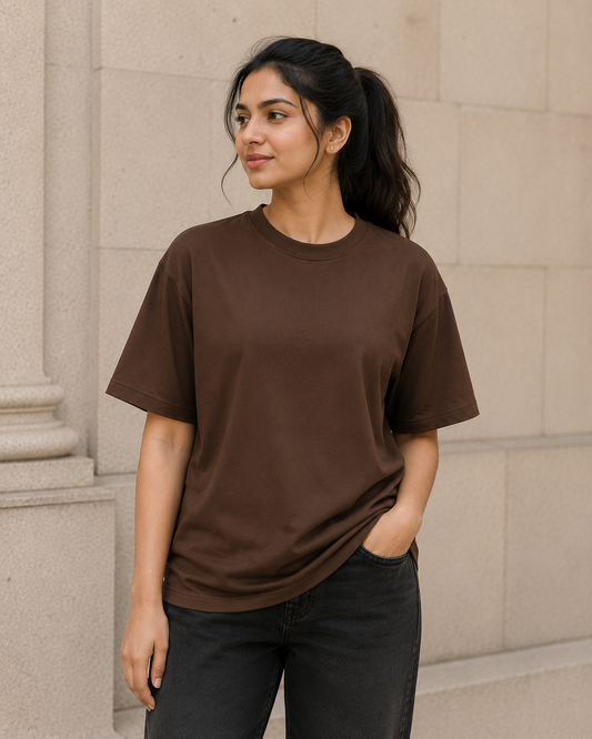 Premium Solid Color Oversized Tee