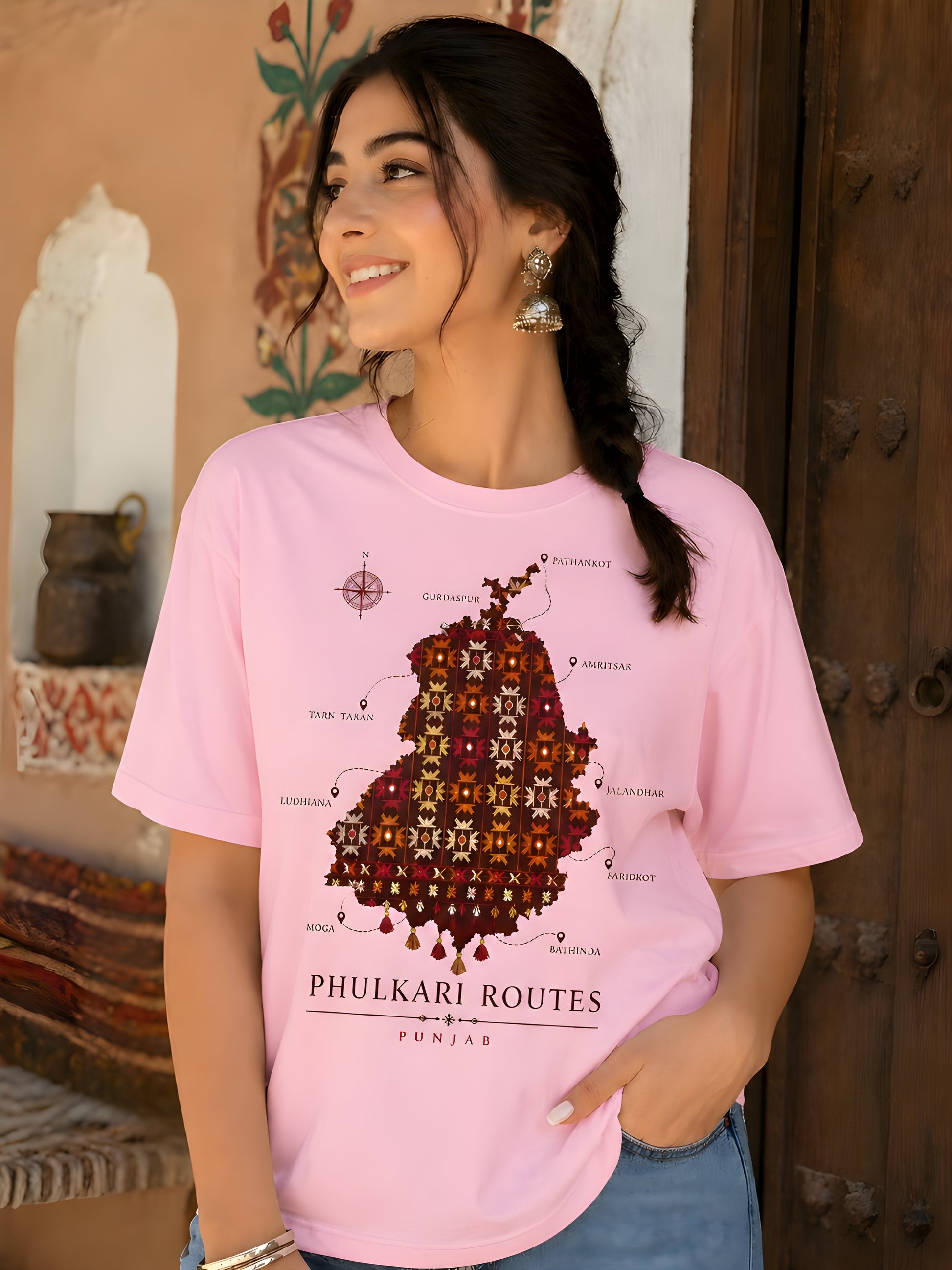 Punjabi heritage inspired cotton graphic tee