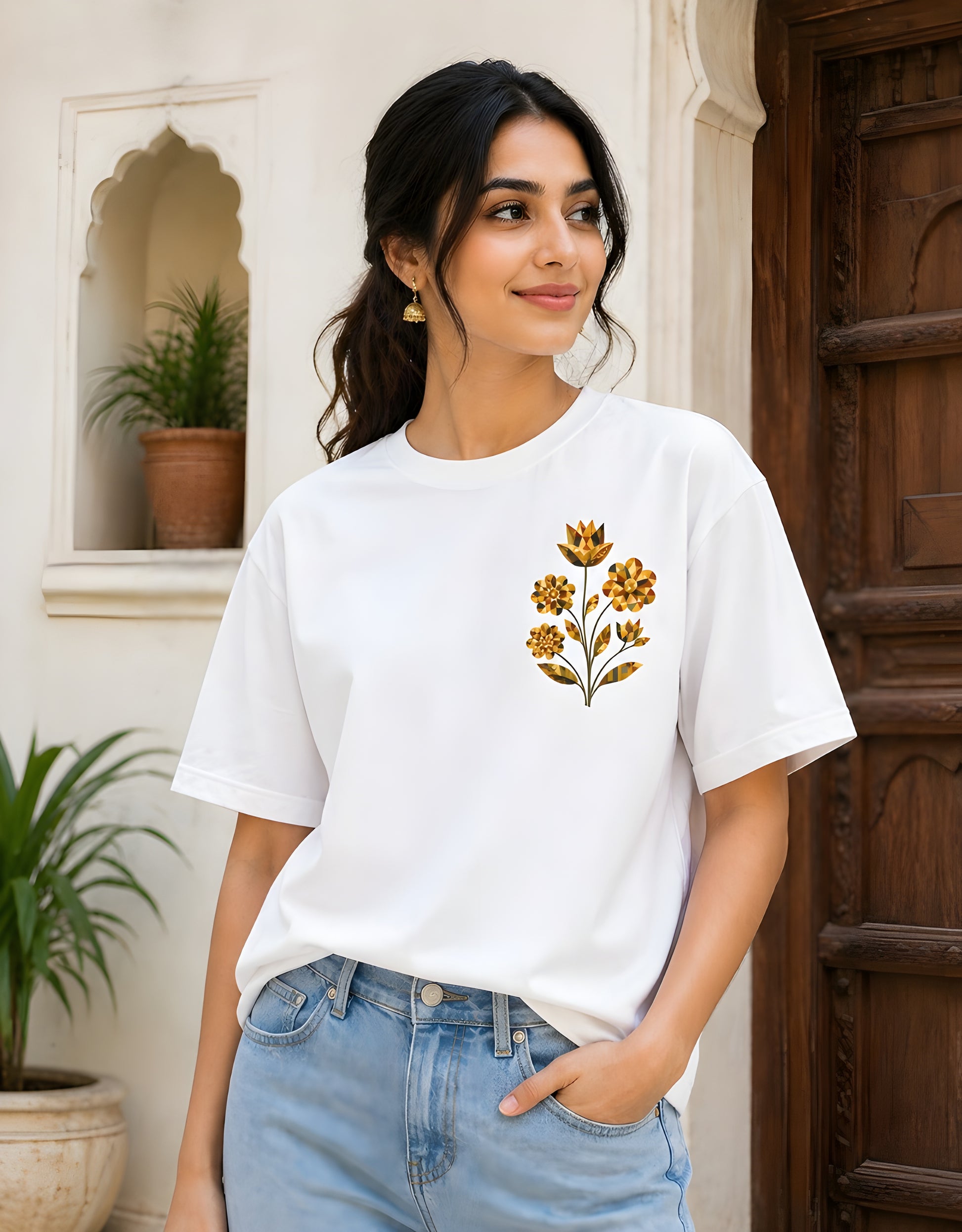 Premium cotton oversized tshirt Punjabi aesthetic