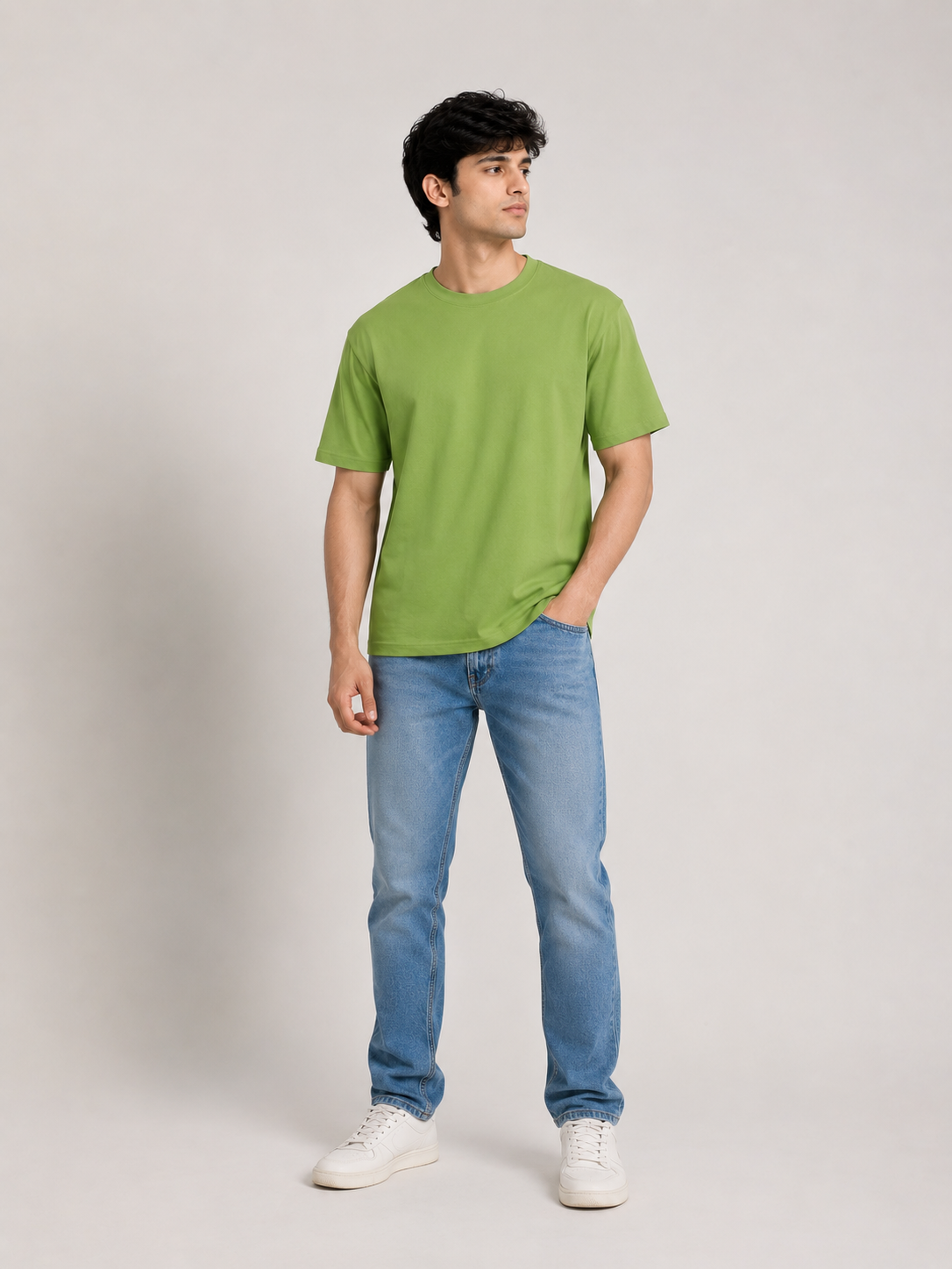 Dorenique Premium Solid Color Oversized T-Shirt Front View